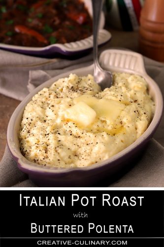 Bowl of Polenta to be Served with Italian Pot Roast