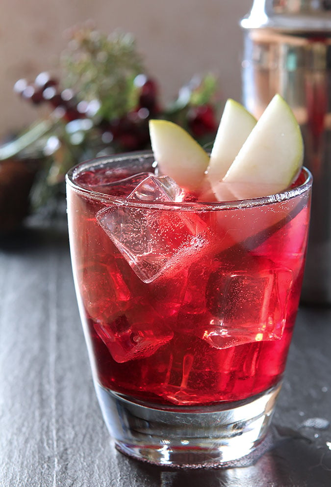 Jubilee Cocktail with Vodka, Red Wine and Spiced Pear Liqueur