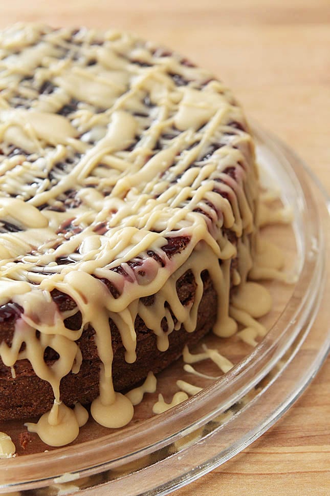 Blackberry Jam Cake with Caramel Frosting from 