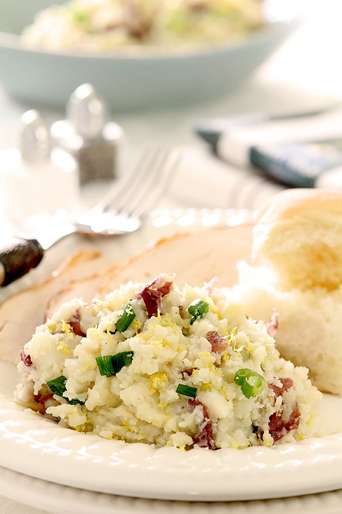 Lemon, Garlic and Scallion Mashed Potatoes