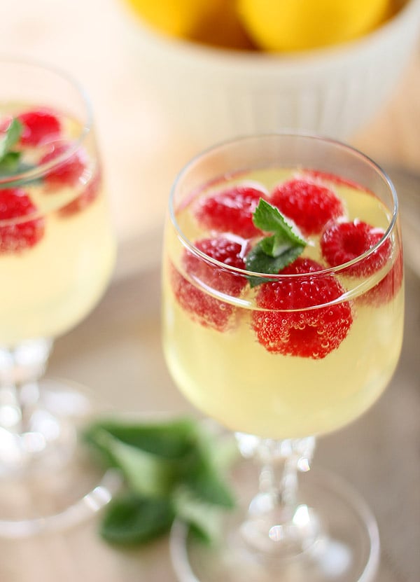 Raspberry, Limoncello and Prosecco Cooler