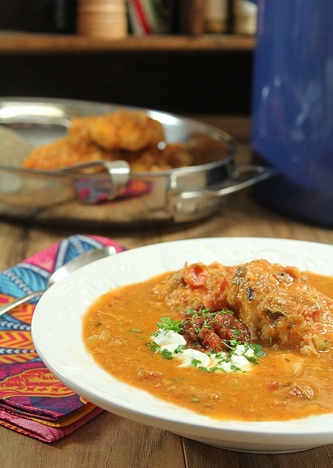 Spicy Mexican Chicken Soup with Jalapeno and Cilantro Dumplings