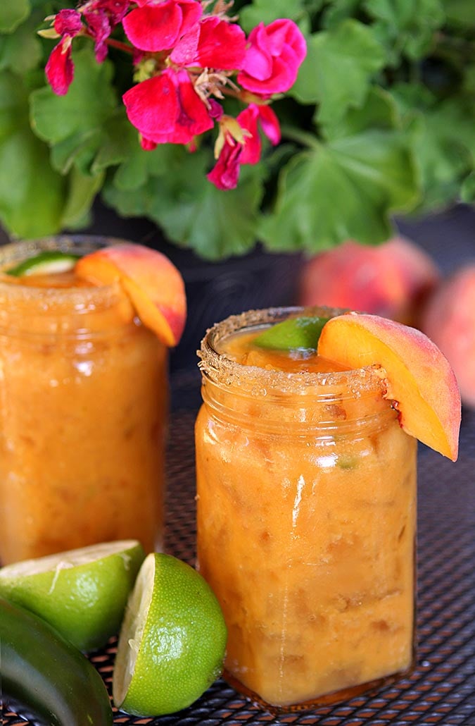 Peach and Jalapeno Margarita