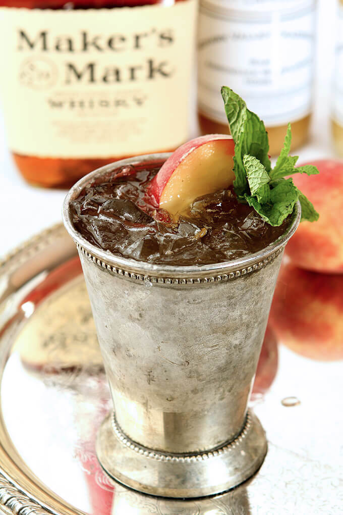 Honey Peach Mint Julep in a Cup