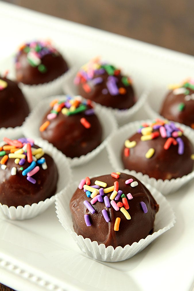 Milk Chocolate Coated Peanut Butter and Coconut Balls