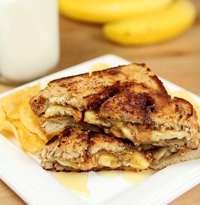 Grilled Peanut Butter and Banana Sandwich