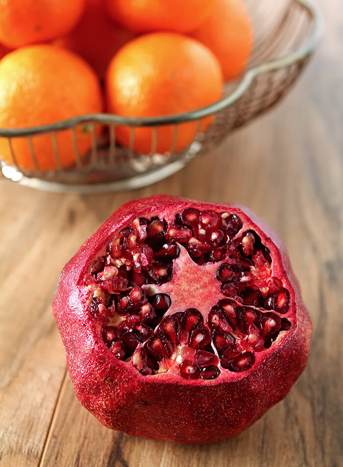 How to Seed A Pomegranate with Top Cut Off