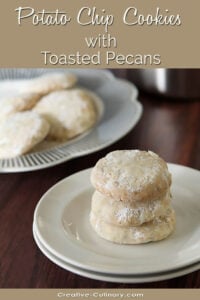 Potato Chip Cookies Stacked on a White Plate