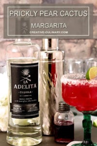 Prickly Pear Margarita with a Bottle of Adelita Tequila