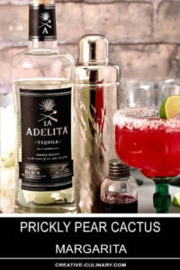 Prickly Pear Margarita with a Bottle of Adelita Tequila