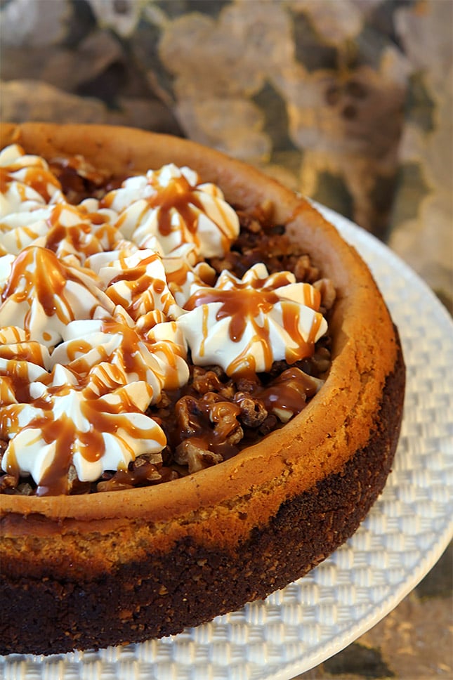 Brown Sugar and Bourbon Pumpkin Cheesecake