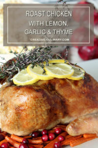 Whole Roast Chicken Leg with Lemon, Garlic, and Thyme