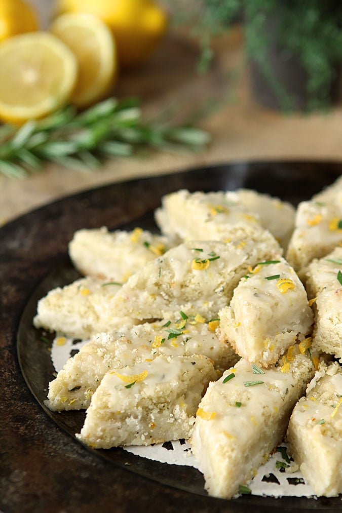 Rosemary and Lemon Shortbread Cookies