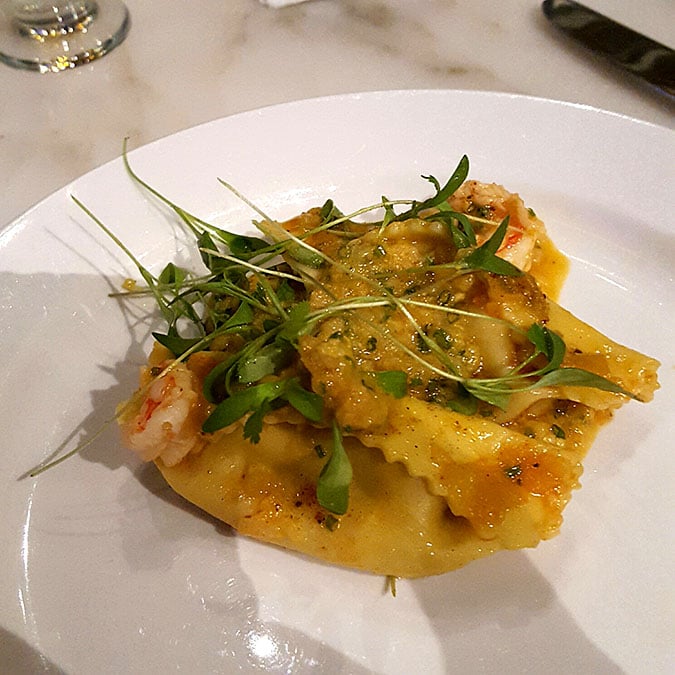 Shrimp and Grits Agnolotti