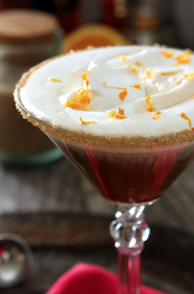 Closeup of Spanish Coffee with Espresso and Brandy