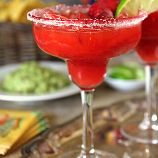 Fresh Strawberry Margarita for Cinco de Mayo