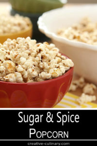 Sugar and Spice Popcorn on Table