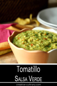 Tomatillo Salsa Verde (Green Salsa) Served with Tortilla Chips