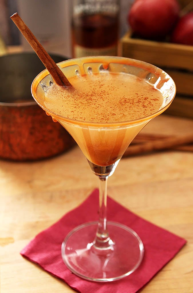 Warm Caramel Apple Martini