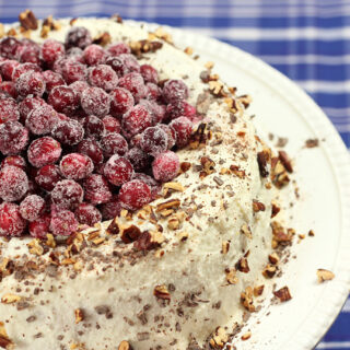 White Chocolate Cake with White Chocolate Buttercream Frosting