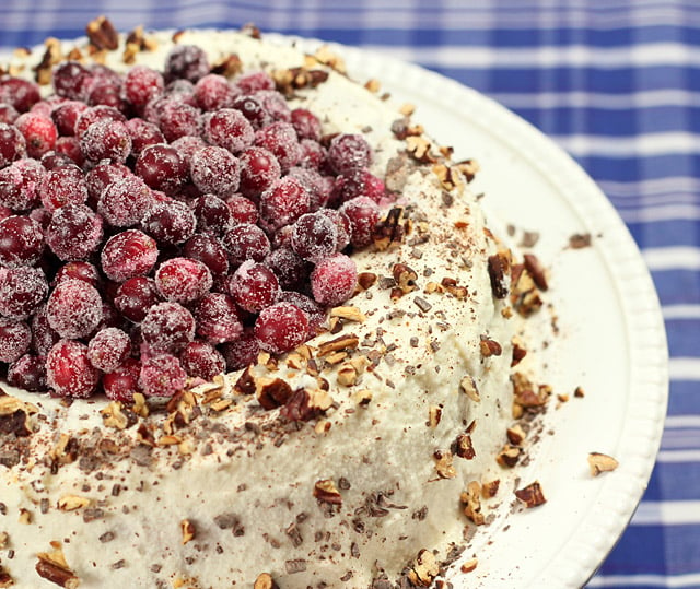 White Chocolate Cake with White Chocolate Buttercream Frosting